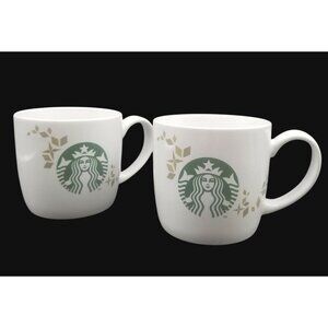 Starbucks Holiday Christmas Collection Mug 14 Oz Mermaid Siren Set of 2